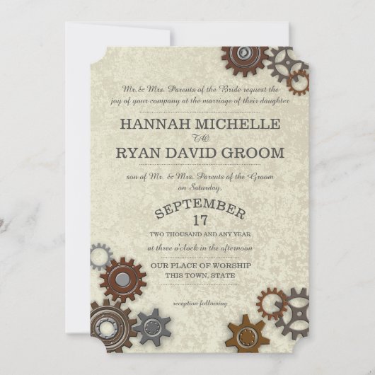 Gears Industrial Art Kaart (Voorkant)