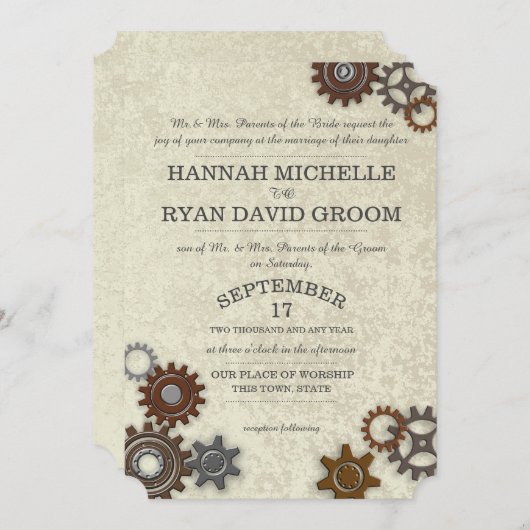 Gears Industrial Art Kaart (Voorkant / Achterkant)