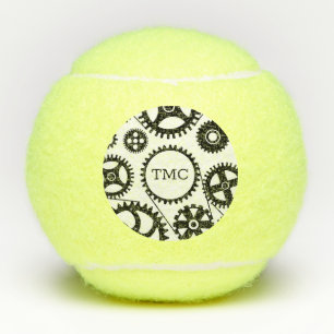 Gears INITIALEN Fietsen Zwart & Wit Sportplezier Tennisballen