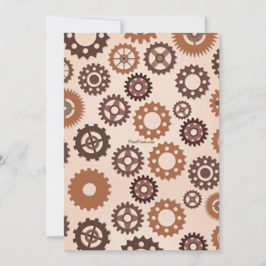 Gears mannelijke uitnodiging (Achterkant)