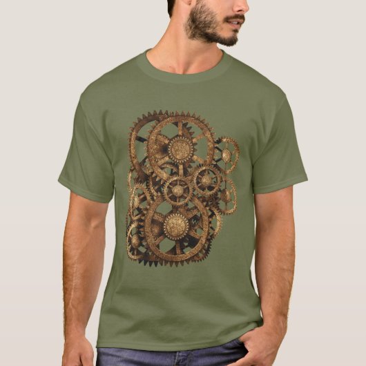 Gears op je tandvlees! (Sepia) T-shirt (Voorkant)