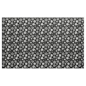 Gears Pattern 070819 - White on Black Stof (Yard (91,4 cm))