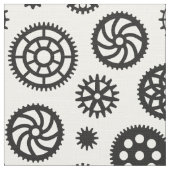Gears Pattern 070819 - Zwart op wit Stof (Close Up)
