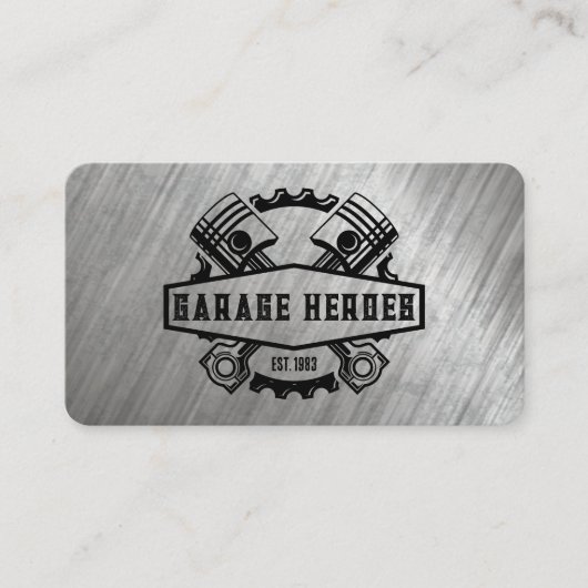 Gears Pistons | Kleur | Autodiensten Visitekaartje (Voorkant)