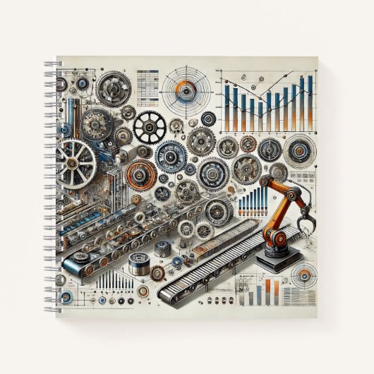 Gears, Robotics & Technical Charts Design Notitieboek (Voorkant)