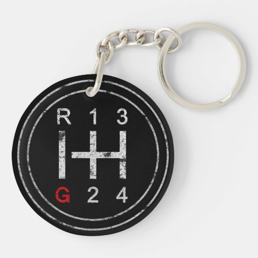 Gearshift Knob Syncro T3 Vanagon Klassieke auto  Sleutelhanger (Achterkant)