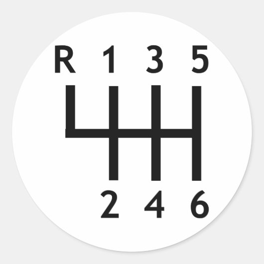 Gearshift — Race Ronde Sticker (Voorkant)
