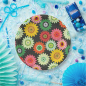 Gearts met patroon papieren bordje (Feest)