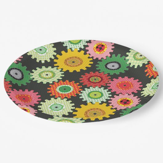 Gearts met patroon papieren bordje (Gekanteld)