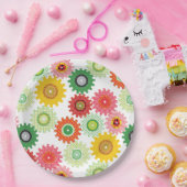 Gearts met patroon papieren bordje (Feest)