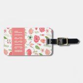 GeASORTEERDE Pastel Flowers White Background Bagagelabel (Voorkant horizontaal)