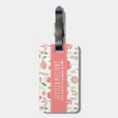 GeASORTEERDE Pastel Flowers White Background Bagagelabel (Achterkant verticaal)