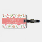 GeASORTEERDE Pastel Flowers White Background Bagagelabel (Achterkant horizontaal)