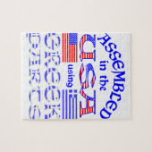 Geassembleerd in Amerikaanse Griekse onderdelen Legpuzzel (Horizontaal)