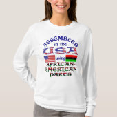 Geassembleerd in de VS met behulp van Afro-Amerika T-shirt (Voorkant)