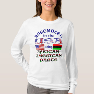 Geassembleerd in de VS met behulp van Afro-Amerika T-shirt
