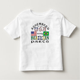 Geassembleerd in de VS met behulp van Braziliaanse Kinder Shirts