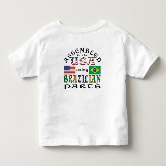Geassembleerd in de VS met behulp van Braziliaanse Kinder Shirts (Achterkant)