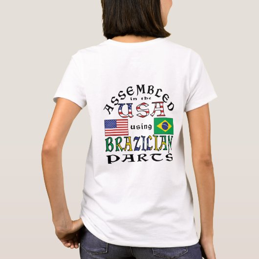 Geassembleerd in de VS met behulp van Braziliaanse T-shirt (Achterkant)