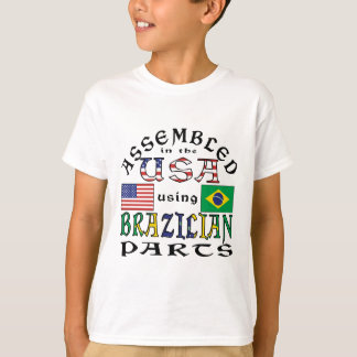 Geassembleerd in de VS met behulp van Braziliaanse T-shirt