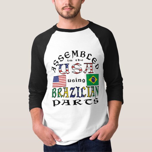 Geassembleerd in de VS met behulp van Braziliaanse T-shirt (Voorkant)