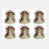 Geassembleerd kerstpapier met kerstinkerken inpakpapier vel (Voorkant 3)