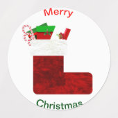 Geassembleerde kerstenvelopzegels labels (Design 2)