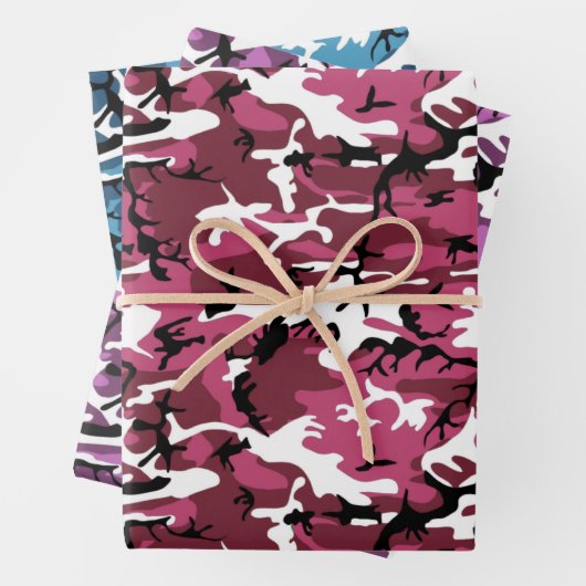 Geassembleerde kleurige Camouflage Inpakpapier Vel (In situ)