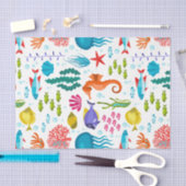 Geassembleerde levensduur van het zee en kleurrijk tissuepapier (Craft)