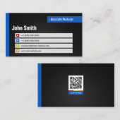 Geassocieerde producent - Stijlvolle QR-code voor  Visitekaartje (Voorkant / Achterkant)