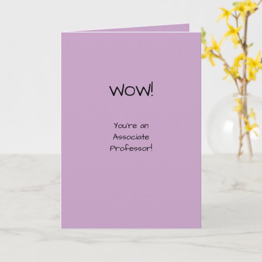 Geassocieerde professor Gefeliciteerd Tenure Acade Kaart (Gele Bloem)