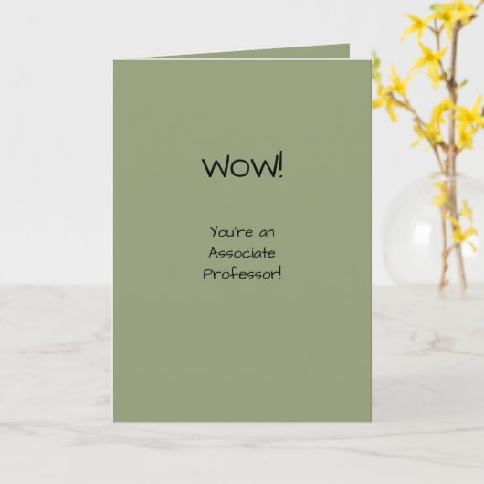 Geassocieerde professor Gefeliciteerd Tenure Acade Kaart (Gele Bloem)