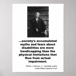 Geassocieerde rechter William J. Brennan, Jr. Poster