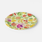 geassorteerd vruchtdoedelpatroon papieren bordje (Gekanteld)