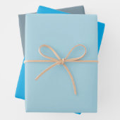 Geassorteerde Blauwe Verpakkende Document Vlakke B Inpakpapier Vel (In situ)