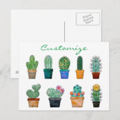 Geassorteerde Cactus Planten Thunder_Cove Briefkaart (Voorkant / Achterkant)