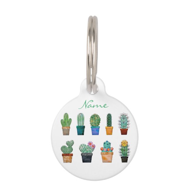 Geassorteerde Cactus Planten Thunder_Cove Huisdierpenning (Voorkant)