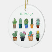 Geassorteerde Cactus Planten Thunder_Cove Keramisch Ornament (Links)