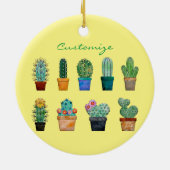 Geassorteerde Cactus Planten Thunder_Cove Keramisch Ornament (Achterkant)