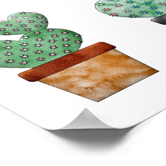 Geassorteerde Cactus Planten Thunder_Cove Poster (Hoek)