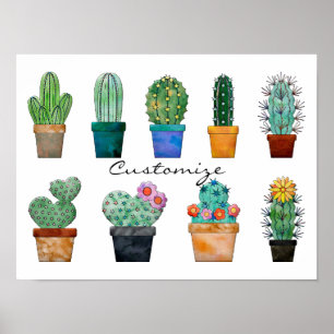 Geassorteerde Cactus Planten Thunder_Cove Poster