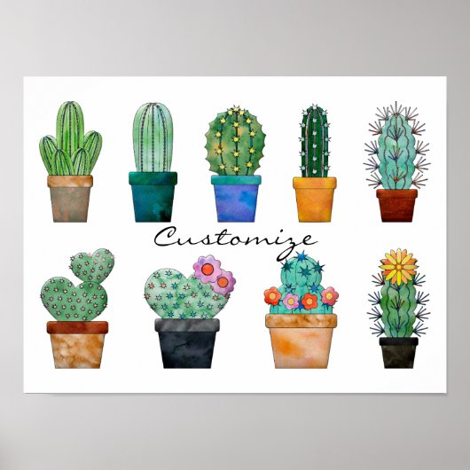 Geassorteerde Cactus Planten Thunder_Cove Poster (Voorkant)