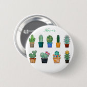 Geassorteerde Cactus Planten Thunder_Cove Ronde Button 5,7 Cm (Voorkant /achterkant)