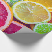 Geassorteerde cirkels van citrusvruchten cadeaupapier (Hoek)