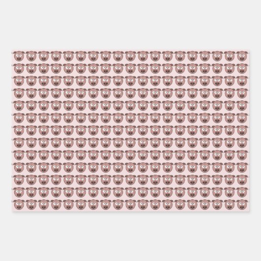 Geassorteerde Critters Dolfijn Varkenskikker Inpakpapier Vel (Voorkant)