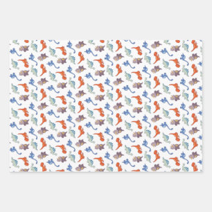 Geassorteerde Cute Kinder Dino - Ruimte - Cucakes Inpakpapier Vel