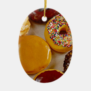 Geassorteerde donuts keramisch ornament
