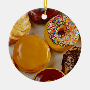 Geassorteerde donuts keramisch ornament