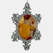 Geassorteerde donuts tin sneeuwvlok ornament (Links)