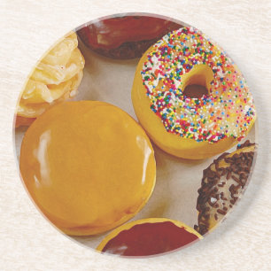 Geassorteerde donuts zandsteen onderzetter
